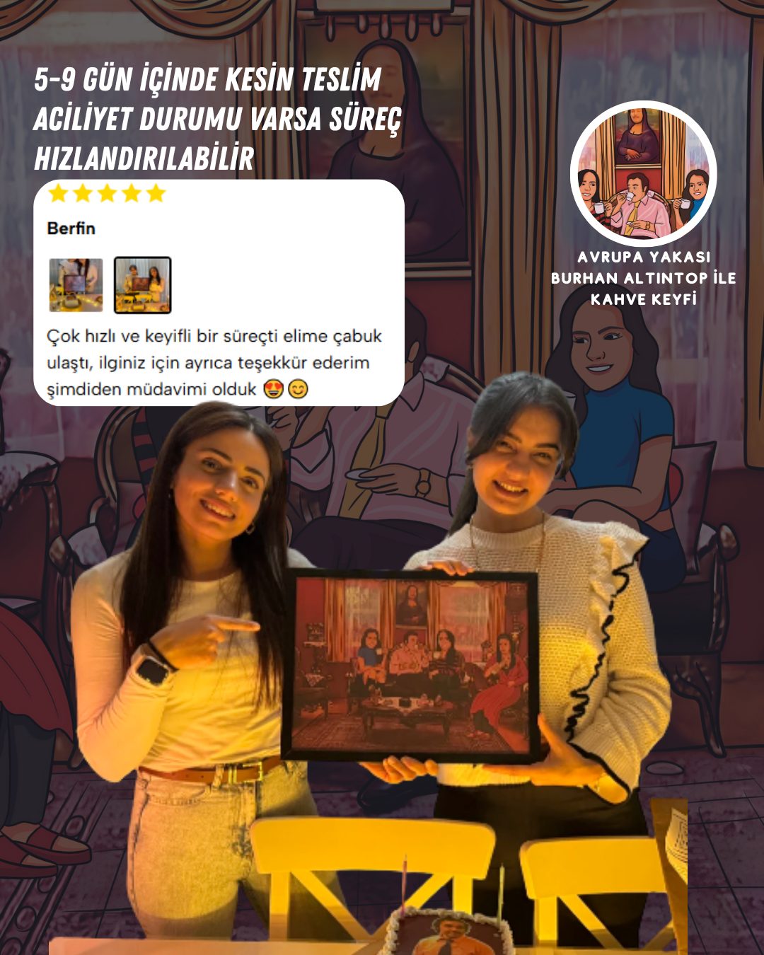 Hediye fikri: Doğum günü için kişiye özel çizim tablo