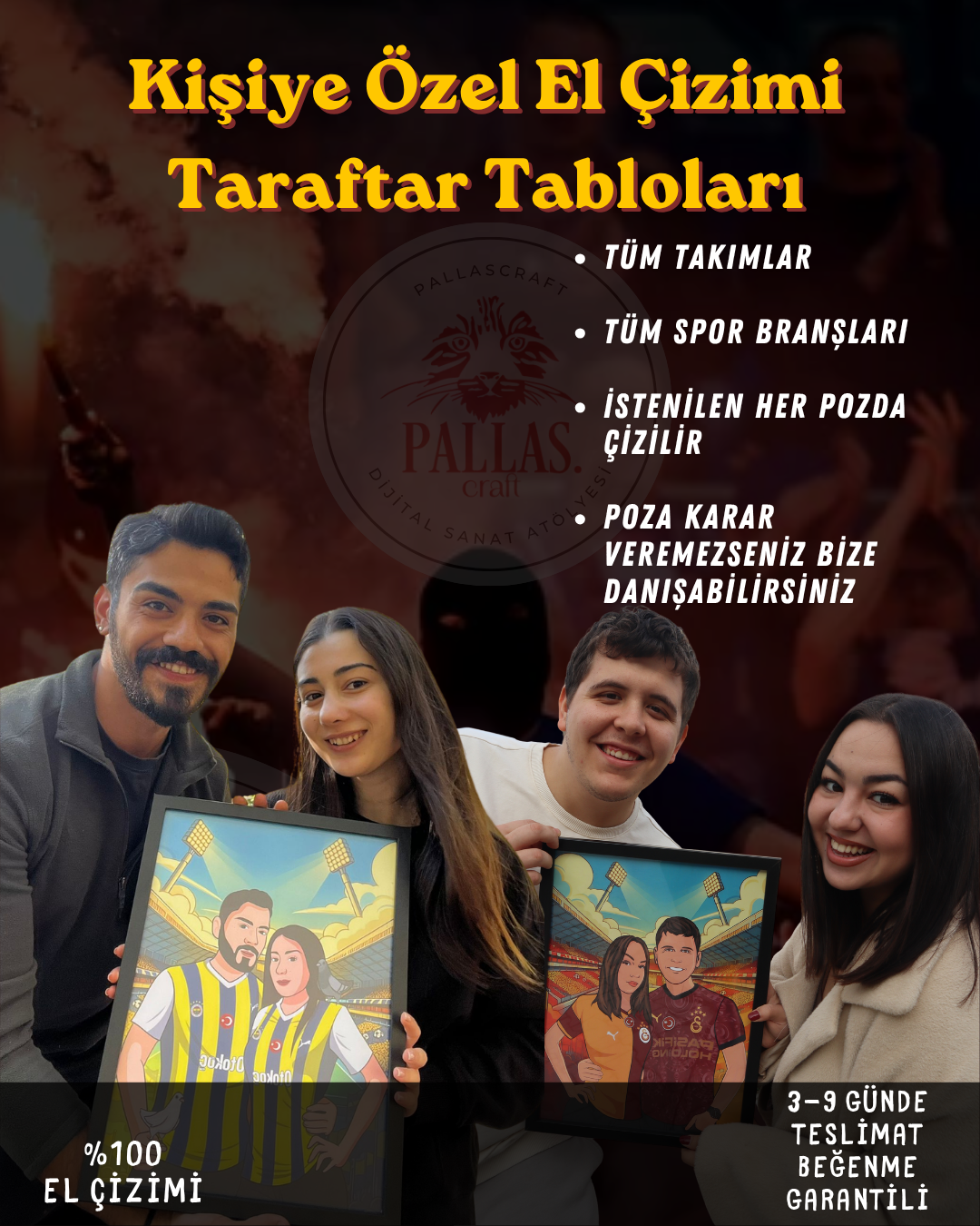 Taraftar Tabloları | Kişiye Özel El Çizimi