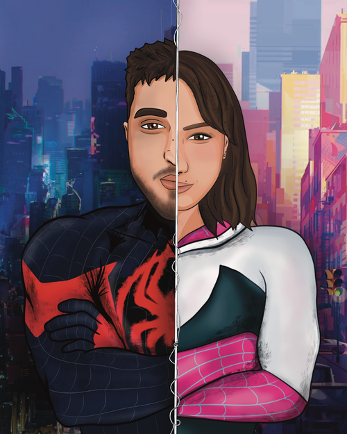 El Çizimi Yarım Yüz Portreler