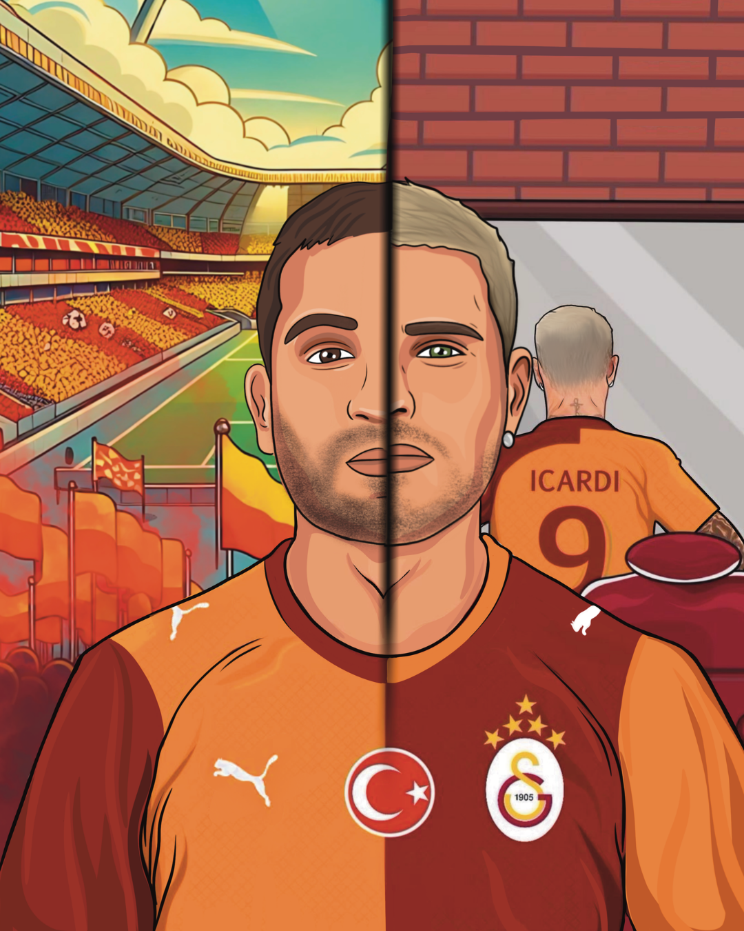 El Çizimi Yarım Yüz Portreler