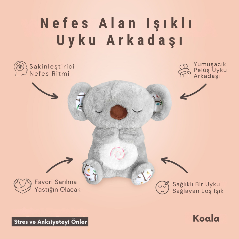 PallasGift Koala Uyku Oyuncağı - Nefes Alan Pelüş Uyku Arkadaşı