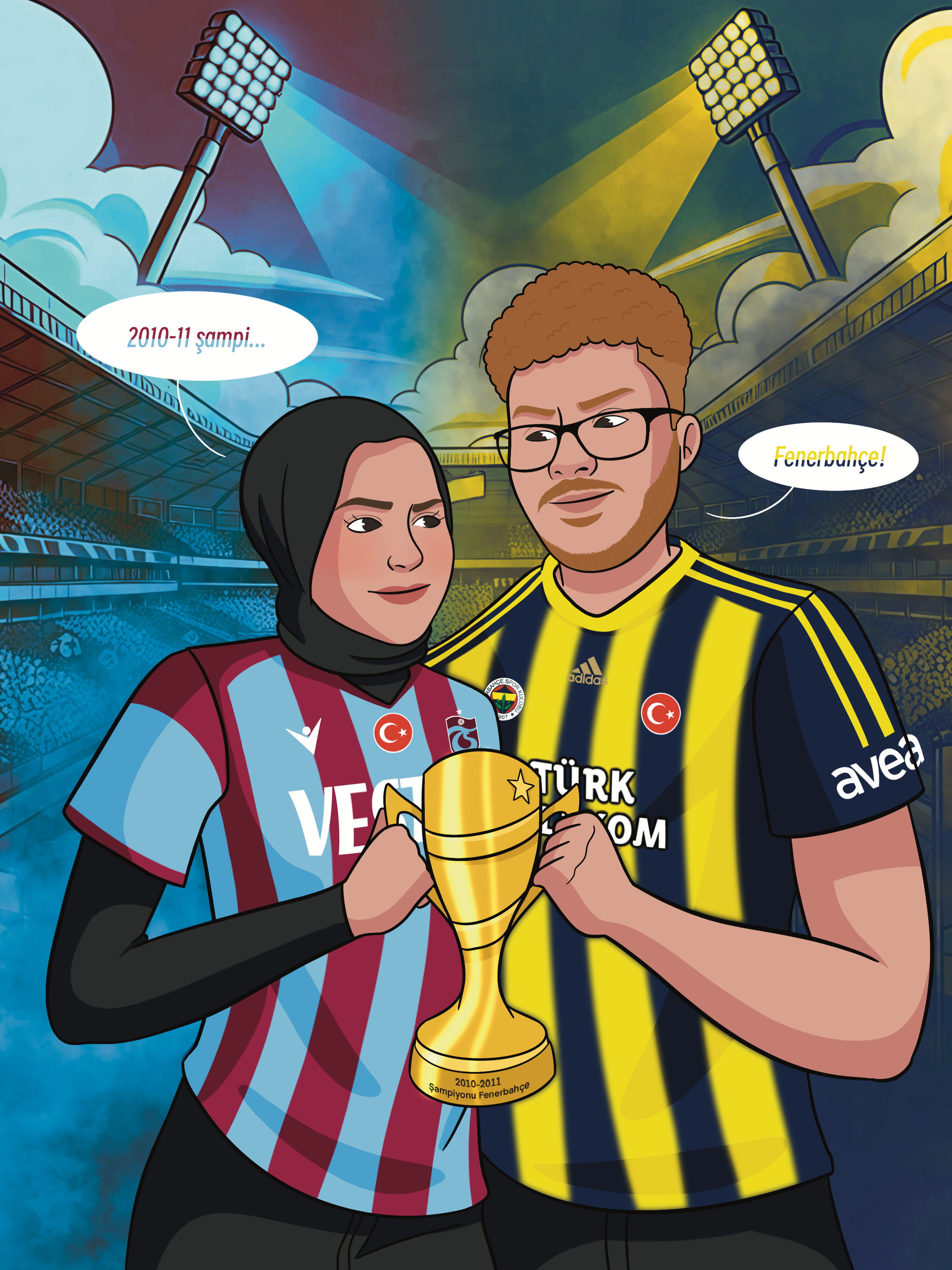 Taraftar Tabloları | Kişiye Özel El Çizimi